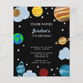 Planeten Geburtstag Weltraumgalaxie laden ein