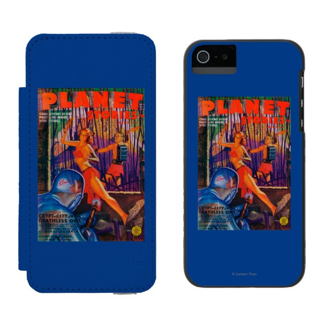 Planeten-Geschichten-Titelseite3 Incipio iPhone Geldbeutel-Hülle (Seite an Seite)