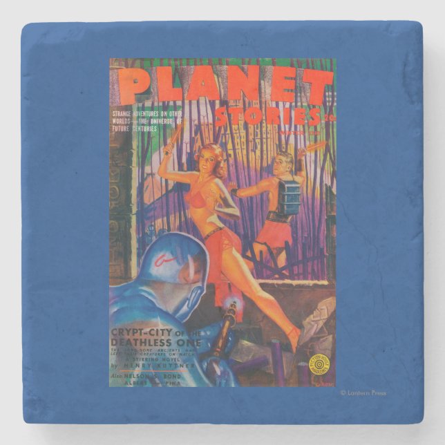 Planeten-Geschichten-Titelseite3 Steinuntersetzer (Vorderseite)