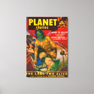 Planeten-Geschichten-Titelseite5 Leinwanddruck