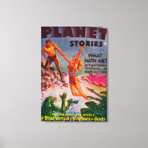 Planeten-Geschichten-Titelseite7 Leinwanddruck