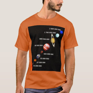 Planeten in Ordnung von der Sonne T-Shirt