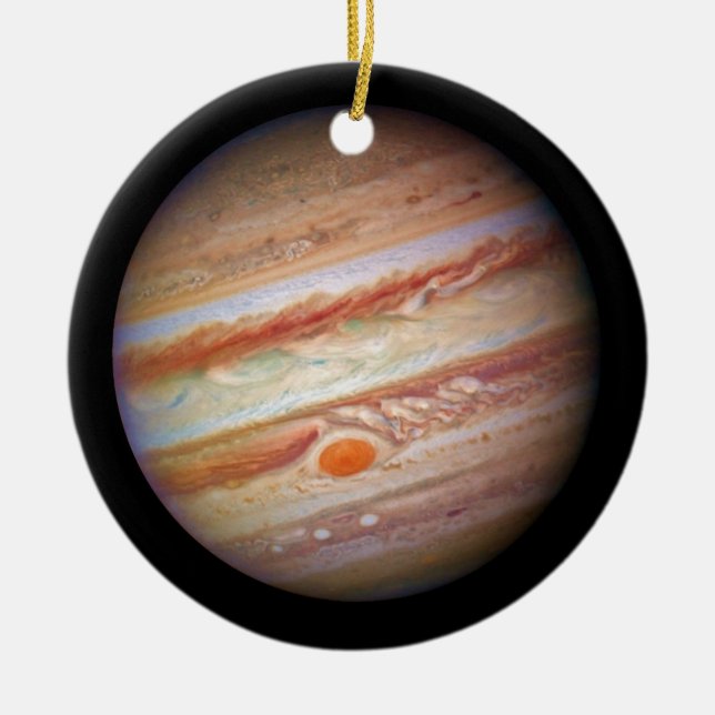 PLANETEN-JUPITER ` roter Stellenkopf auf Keramikornament (Vorne)