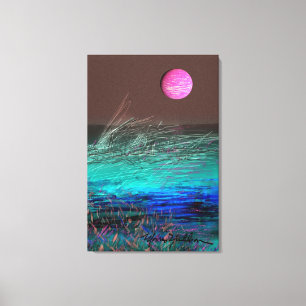 Planeten-Nacht Scape Leinwanddruck