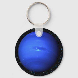 PLANETEN-NEPTUN-Stern-Hintergrund (Sonnensystem) Schlüsselanhänger