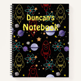 Planeten, Sterne und Raketenschiffe Notizbuch