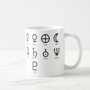Planeten-Symbole Kaffeetasse