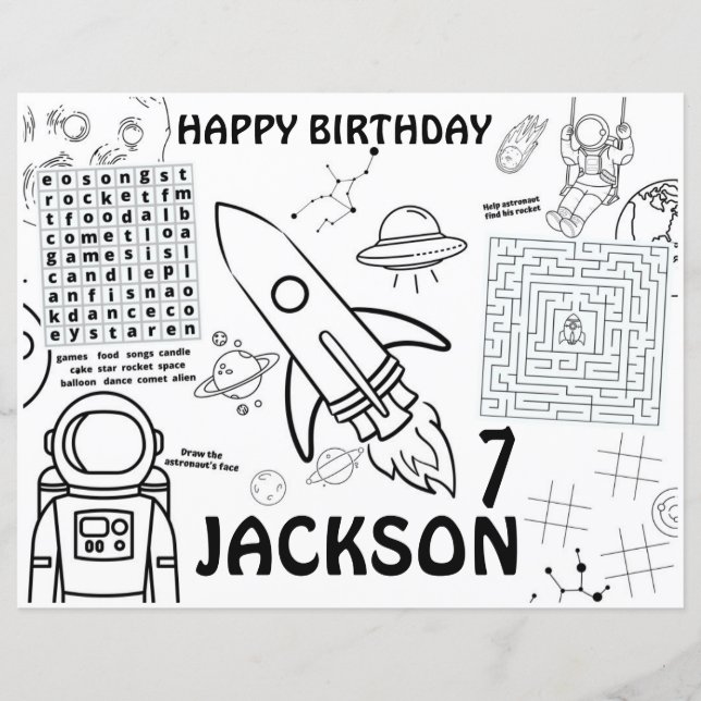 Planeten Tischsets, Außenraumprofil (Vorderseite)