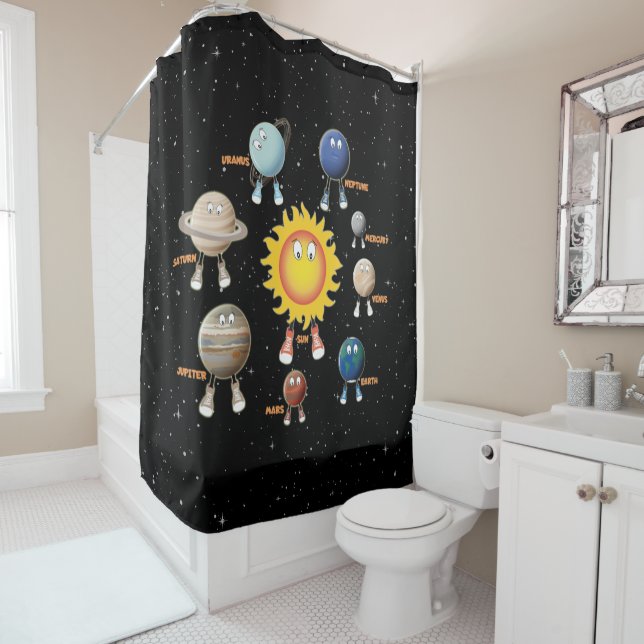 Planeten und das Sonnensystem Duschvorhang (Beispiel)