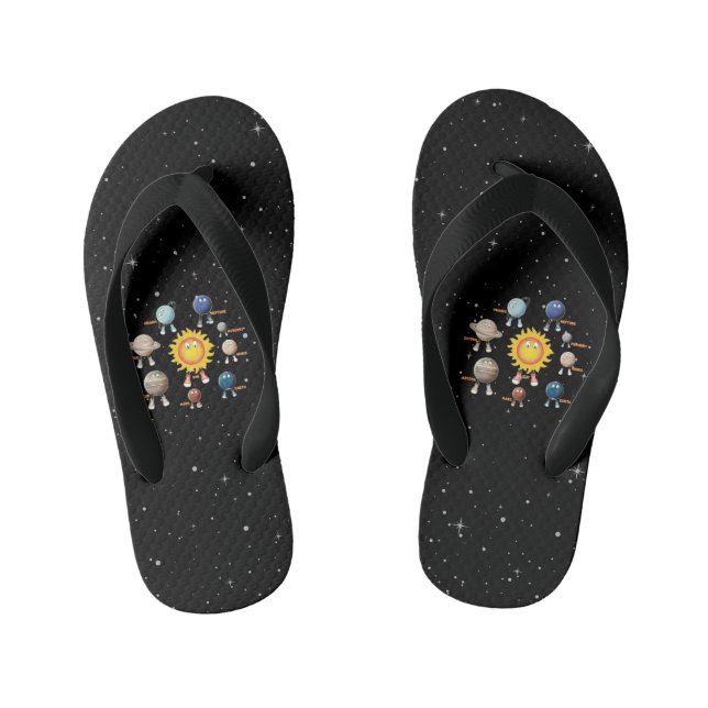 Planeten und das Sonnensystem Kinderbadesandalen (Fußbett)