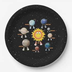 Planeten und das Sonnensystem Pappteller