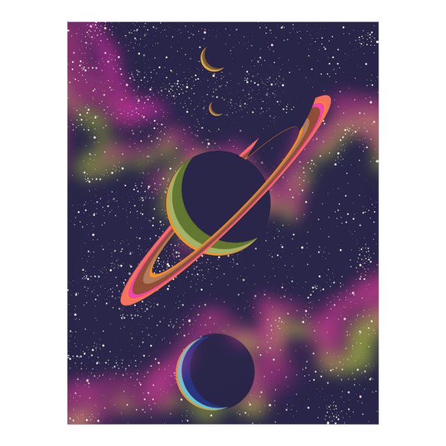 Planeten und Sterne Fotodruck (Vorne)