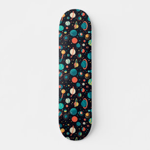 Planeten und Sterne für kosmische Muster Skateboard
