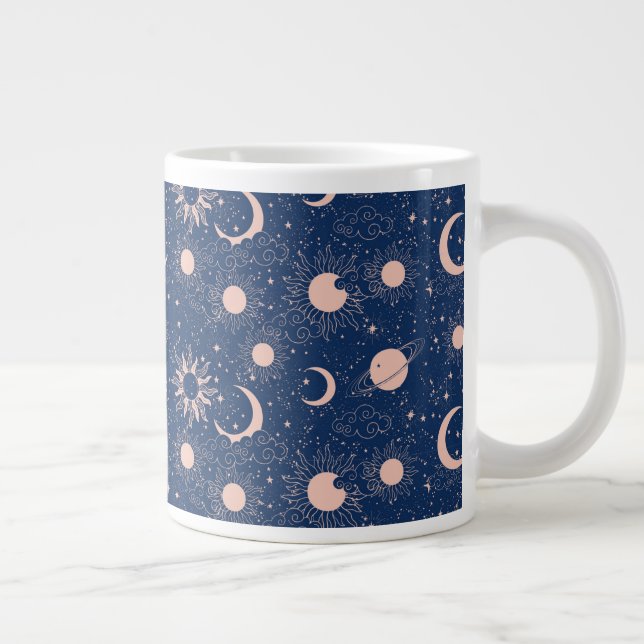 Planeten- und Sternmuster Jumbo-Tasse (Rechts)