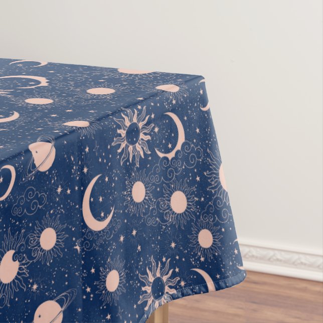 Planeten- und Sternmuster Tischdecke (Beispiel)