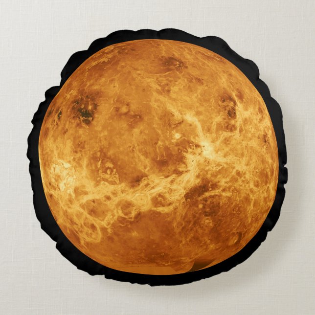 Planeten-Venus-Kugel rund Rundes Kissen (Vorderseite)