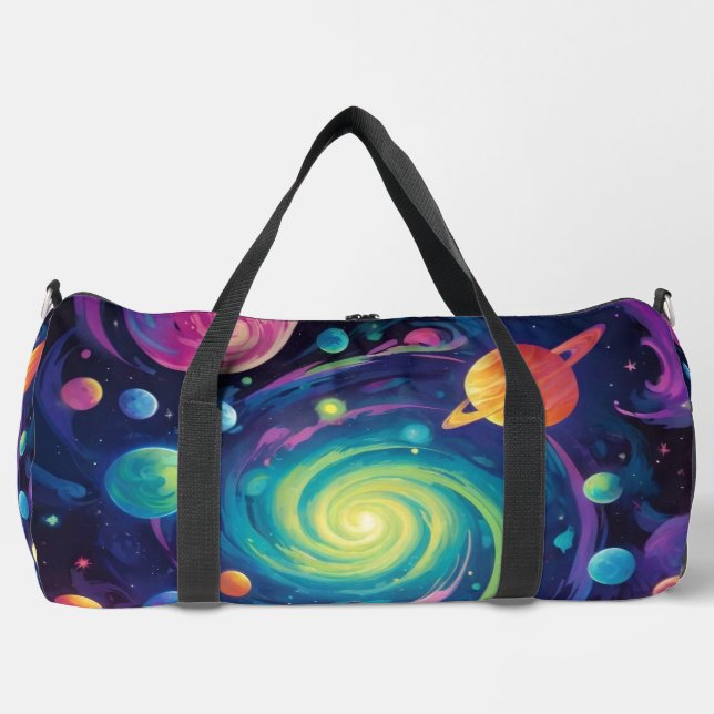 Planetendrehung  duffle bag (Vorderseite)
