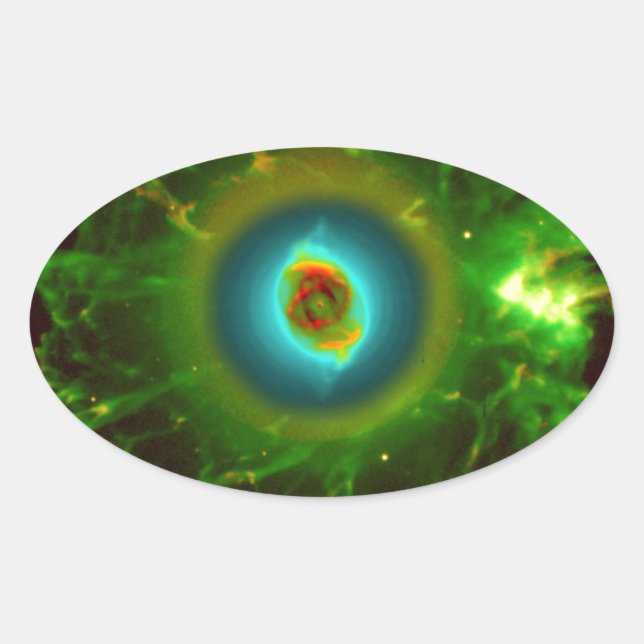 Planetengnebel, Konstellation Ovaler Aufkleber (Vorderseite)