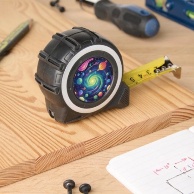 Planetenrotation  maßband (Galaxy Tape Measure – inches on one side with metrics on the other.  Clip plastic /rubber. 
)