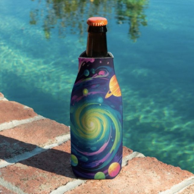 Planetenspin Flaschenkühler (Space Bottle Cooler - insulated bottle cooler high-density material. Made in USA.)