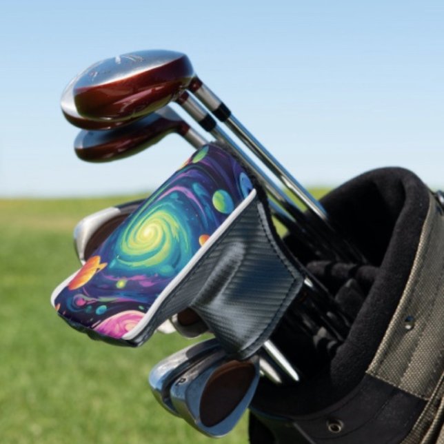 Planetenspin Golf Headcover (Golf Headcover  D: 6"l x 5"w x 3"h Polyester, cotton, and marine vinyl. Fits most standard putters.
)