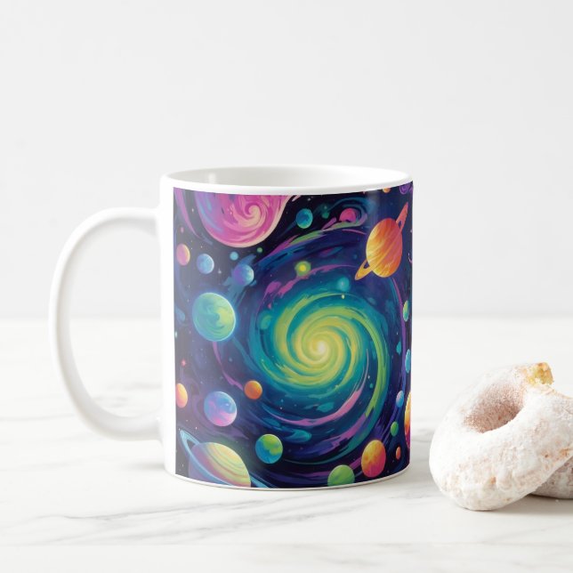 Planetenspin Kaffeetasse (Mit Donut)