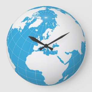 Planetenuhr der Erde 3D Große Wanduhr