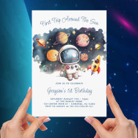 Planètes de l'extérieur garçon Invitation d'annive