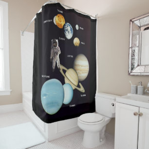 Planètes de rideau de douche