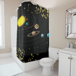 Planètes de rideau de douche