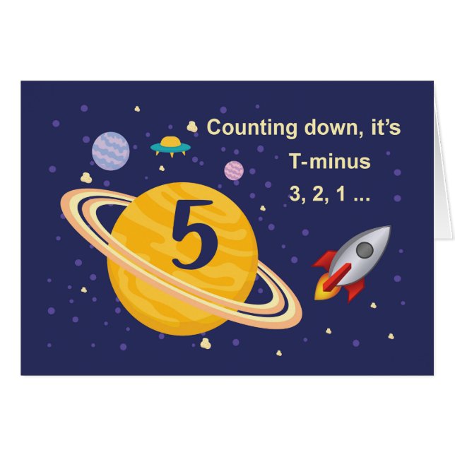 Planètes du 5ème anniversaire dans l'espace avec f (Devant horizontal)