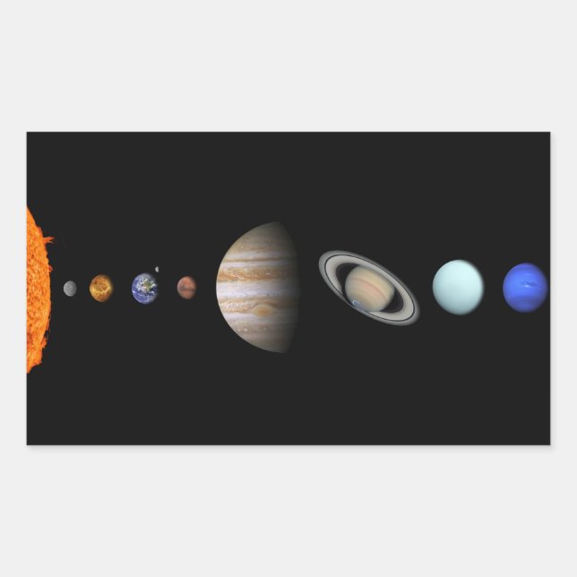 PLANÈTES DU SYSTÈME SOLAIRE Gros Stickers (Devant)