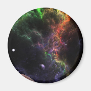 Planetoiden im Nebula Cluster Weltraumkunst Magnet