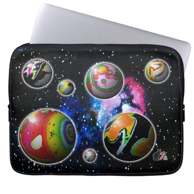 Planetoiden-Laptop-Hülle Laptopschutzhülle (Vorderseite)