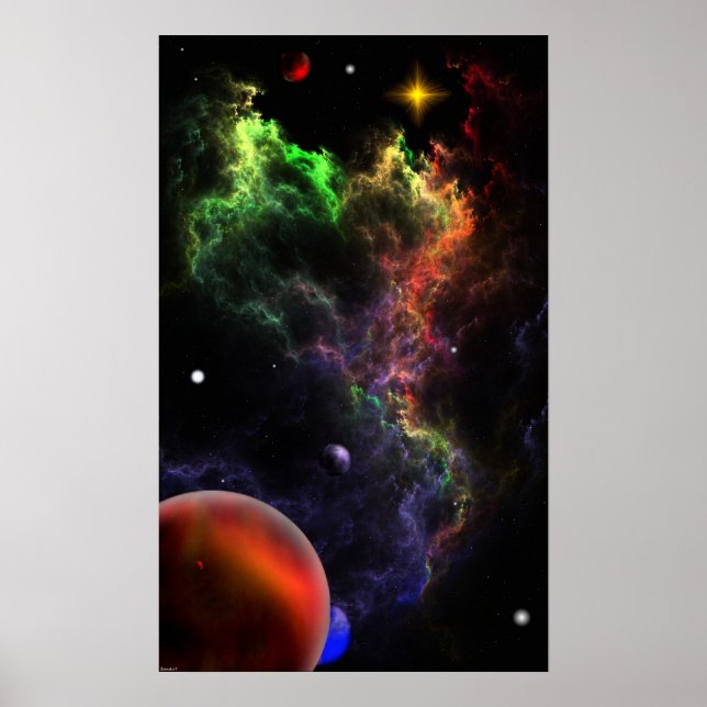 Planetoids In The Nebula Cluster RR90 Poster (Vorne)