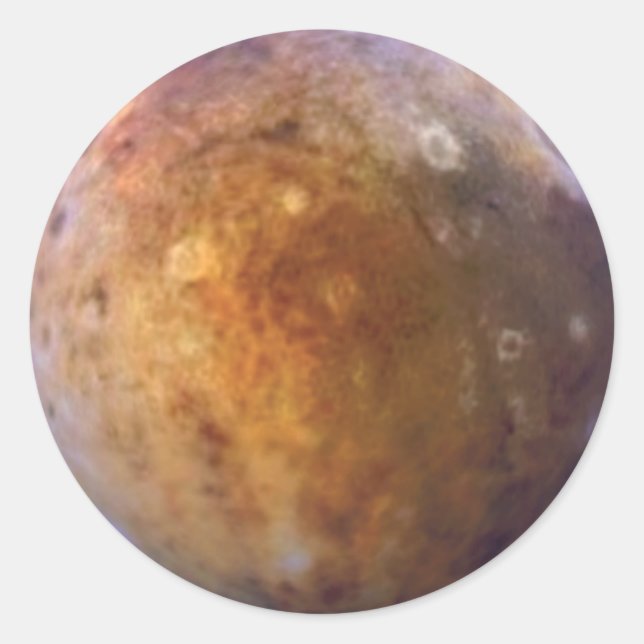 PLANETPLUTO (Sonnensystem) ~ Runder Aufkleber (Vorderseite)