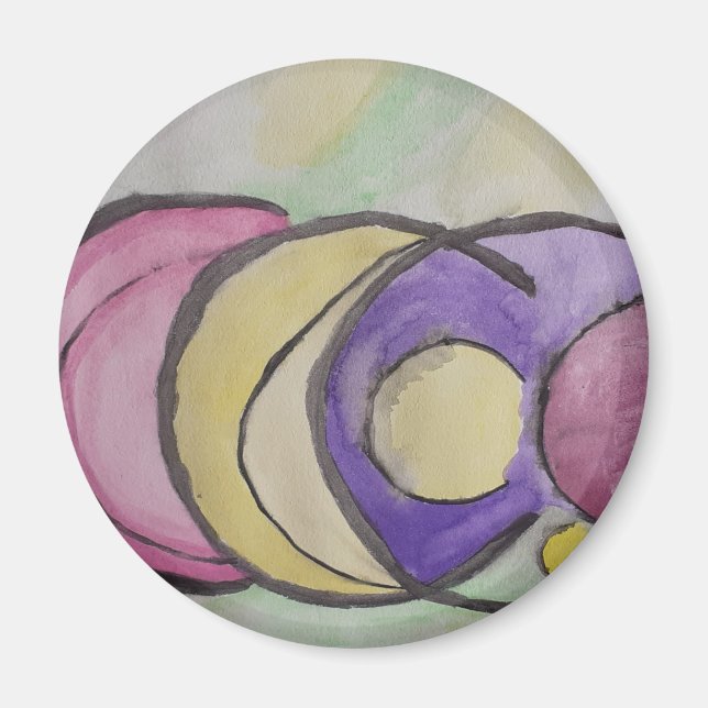 Planets Abstrakt Art Magnet (Vorne)