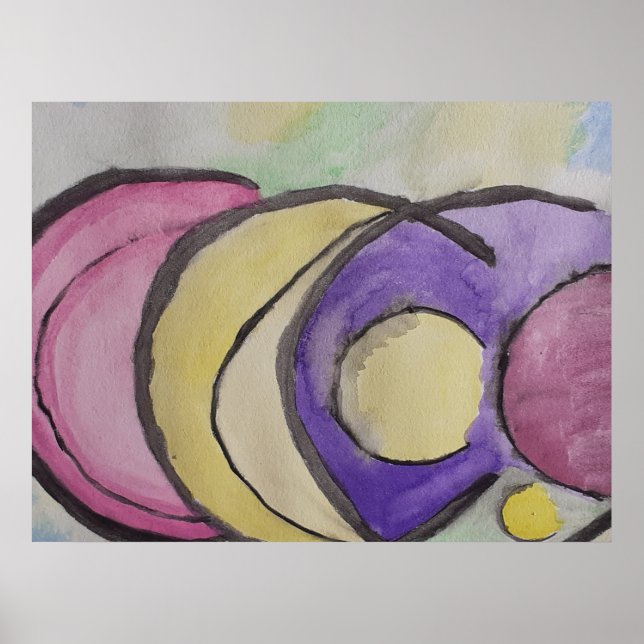 Planets Abstrakt Art Poster (Vorne)