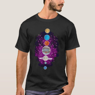 Planets Alignt Celestial Bodies Galaxy Space T-Shirt