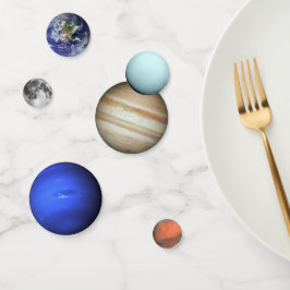 Planets Earth Moon Jupiter Mars Neptune Uranus Konfetti