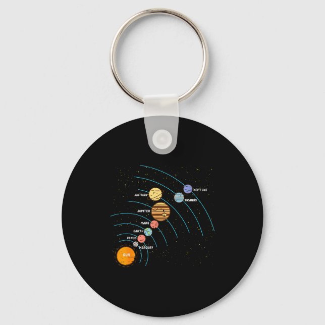 Planets Orbit Solar System Galaxy Science Women Ki Schlüsselanhänger (Vorderseite)