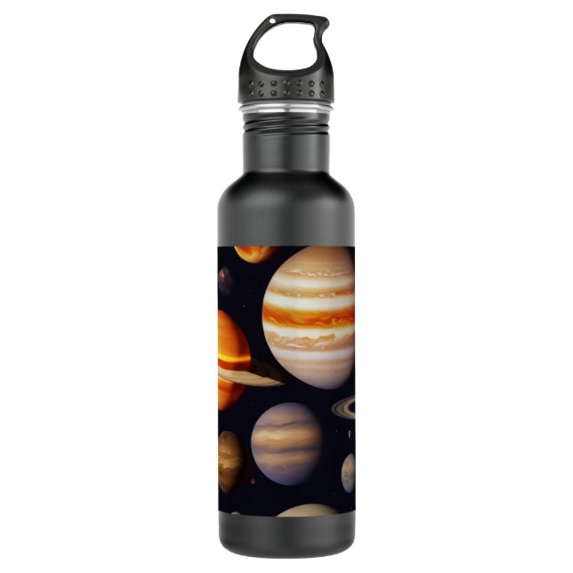 Planets Pattern Edelstahlflasche (Vorderseite)