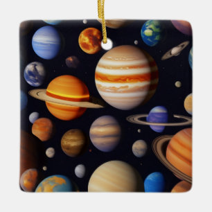 Planets Pattern Keramikornament