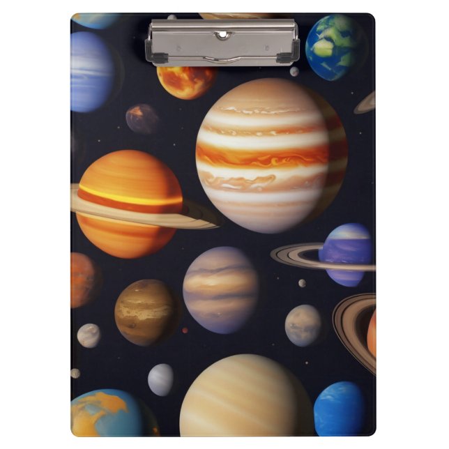 Planets Pattern Klemmbrett (Vorderseite)