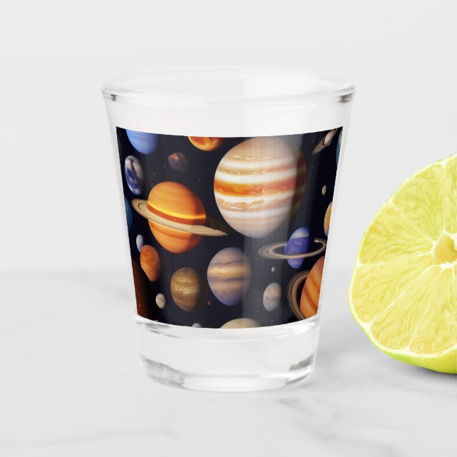 Planets Pattern Schnapsglas (Vorderseite)