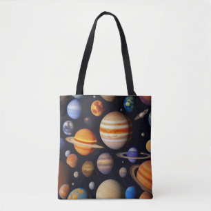Planets Pattern Tasche