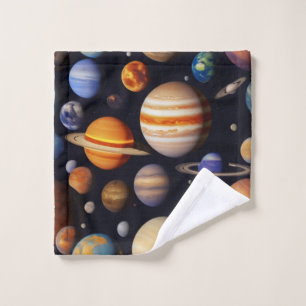 Planets Pattern Waschlappen
