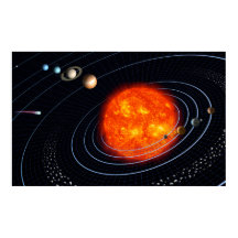Planets Solar System Modern Graphic Wall