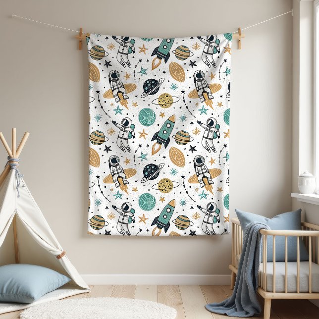 Planets & Stars Blanket Baby Boy Shower Gift Fleecedecke (Planets & Stars Blanket Baby Boy Shower Gift)