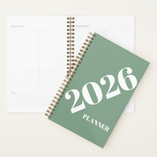 Planificateur 2026 à reliure spirale Minimaliste